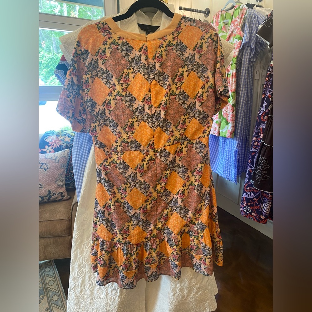 ANNA CATE Floral Dress in Orange and Pink NWT - Picture 3 of 4
